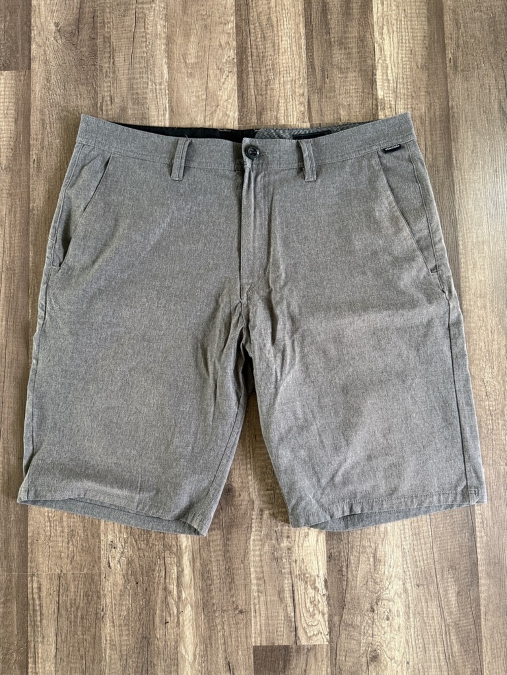 Volcom Shorts Gray Modern Stretch Chino Shorts Size 36